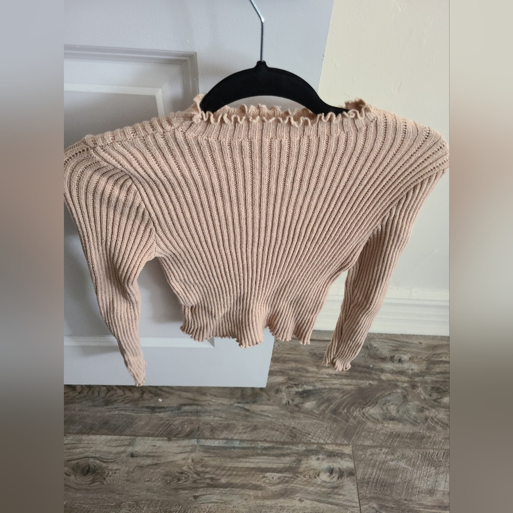 Beige waffle top